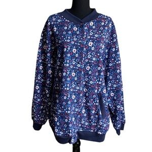 Blair Floral Long Sleeve Snap On Button Bomber Jacket size XL